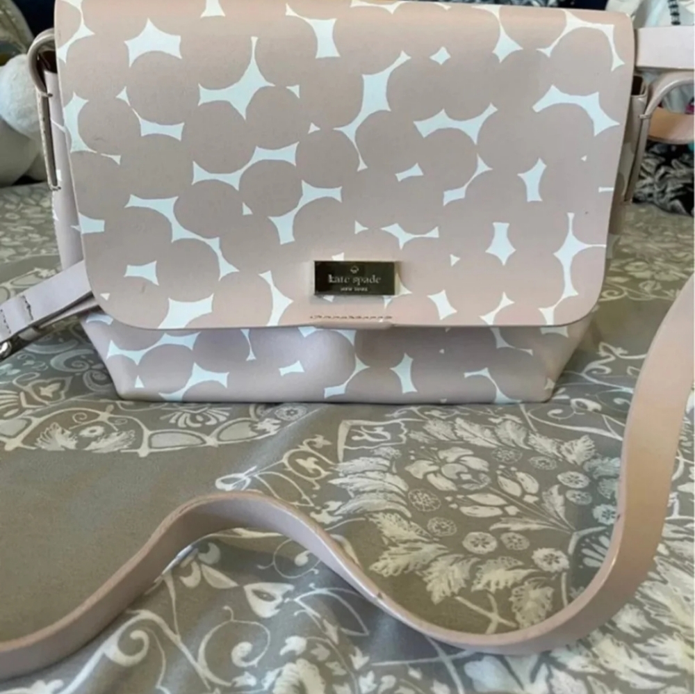 Kate Spade Pink and White Polka Dot Purse